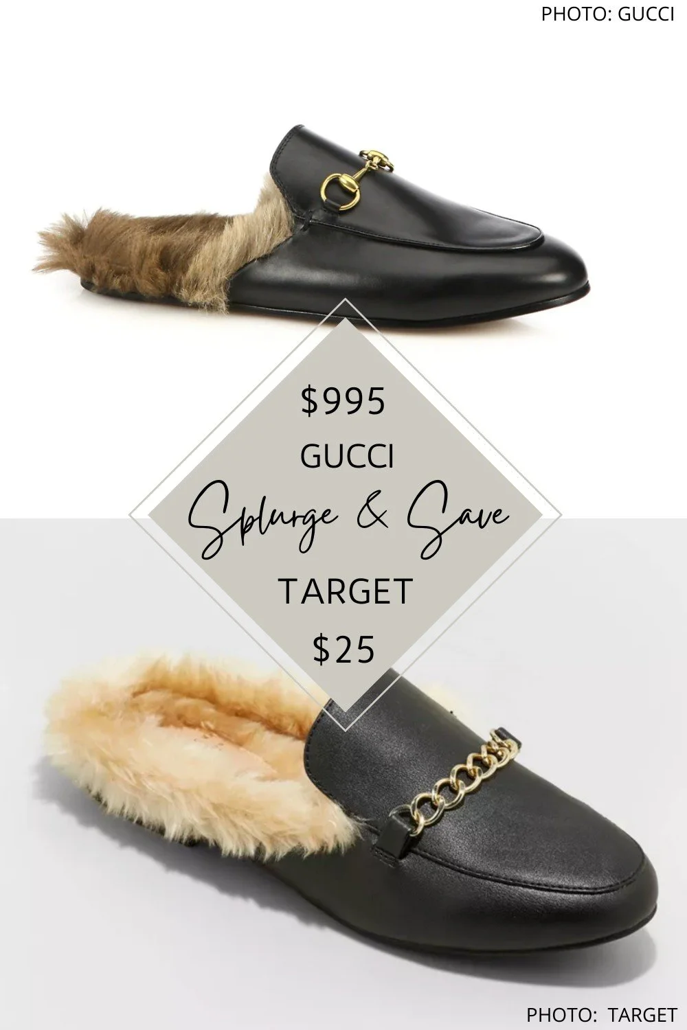 GUCCI PRINCETOWN FUR LINED LEATHER SLIPPER DUPE KENDRA FOUND IT